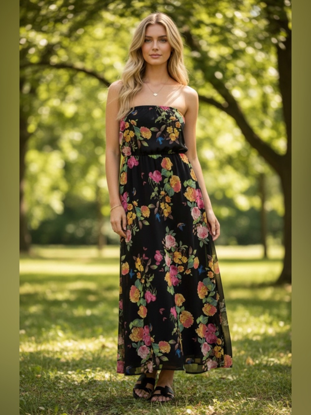 (#32)FOREVER 21 Floral Maxi Dress